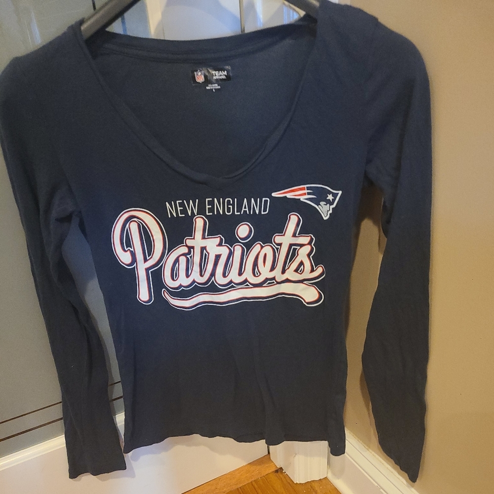 Navy Blue NFL patriots shirt size large.